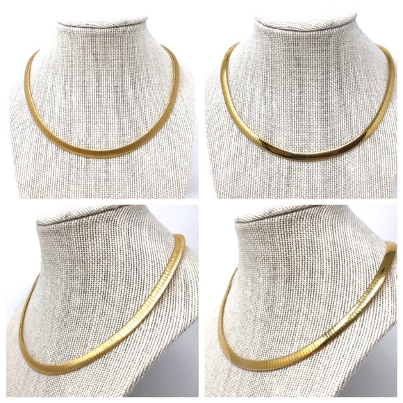 Looks like 14K - but is sterling silver Omega necklace, made in Italy - Picture 2 of 11